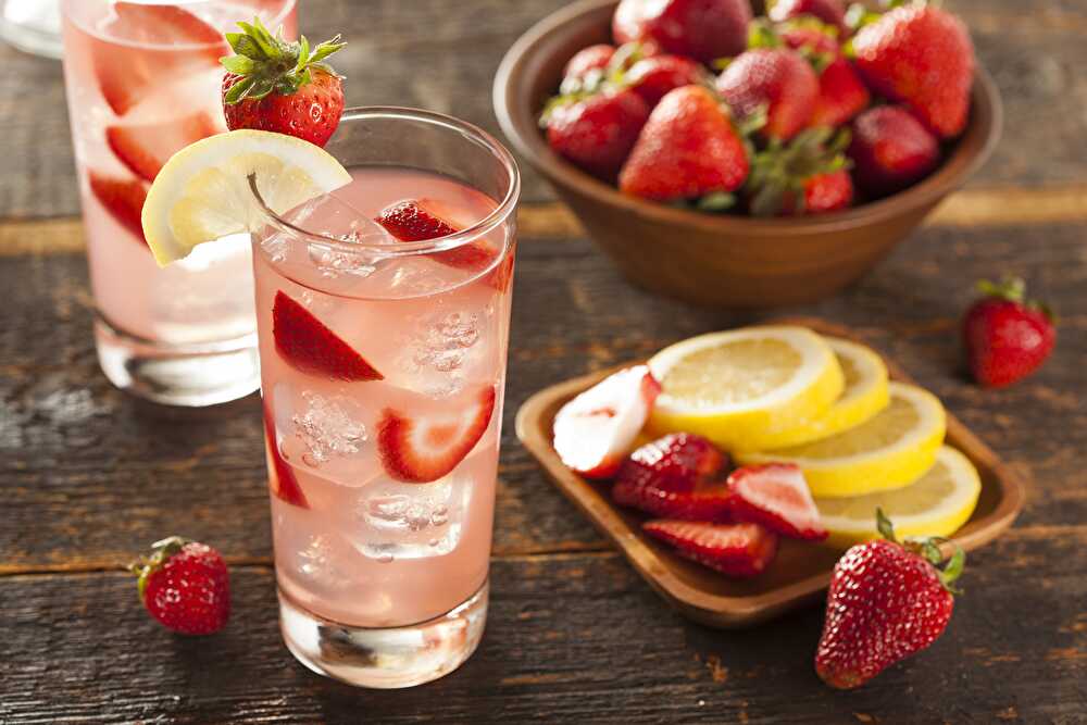 image Limonade aux fraises fraiches