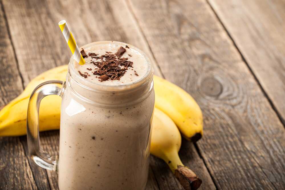 image Smoothie Banane Cacao Vanille