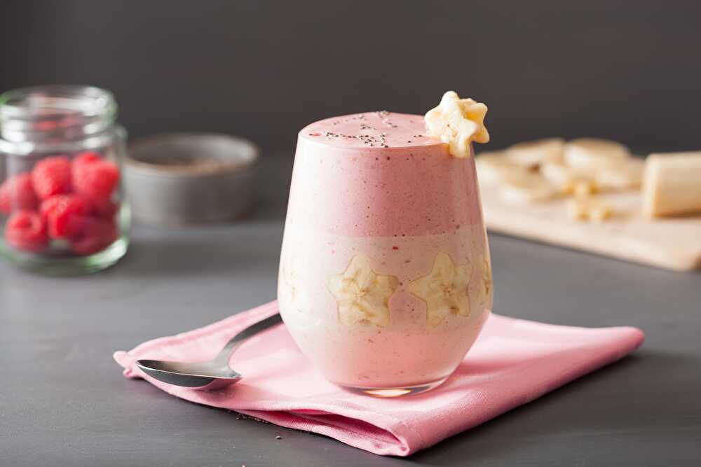 image Smoothie Banane Framboise