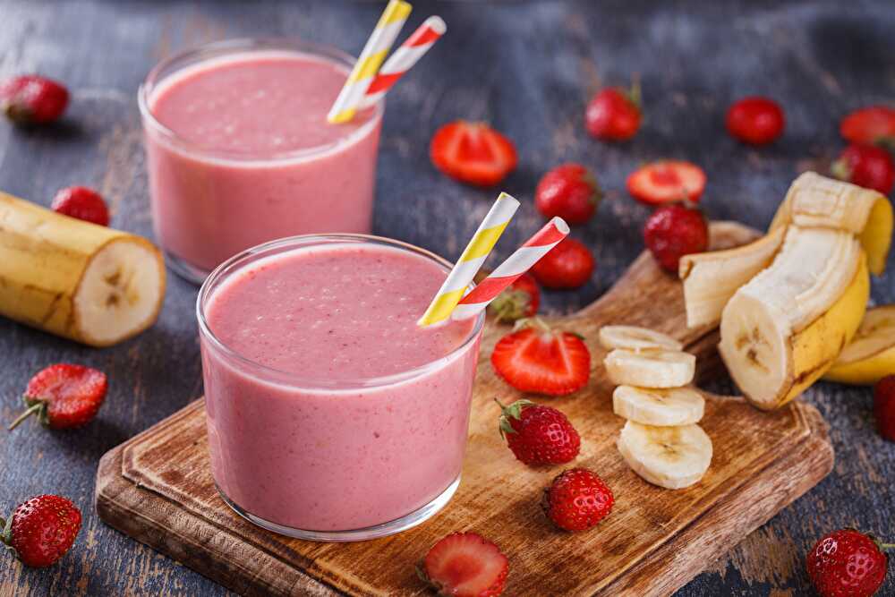 image Smoothie Doux Fraise Banane