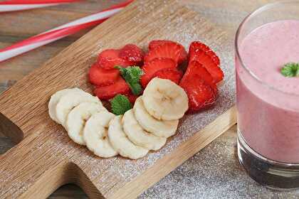 Smoothie Fraise Banane et Menthe