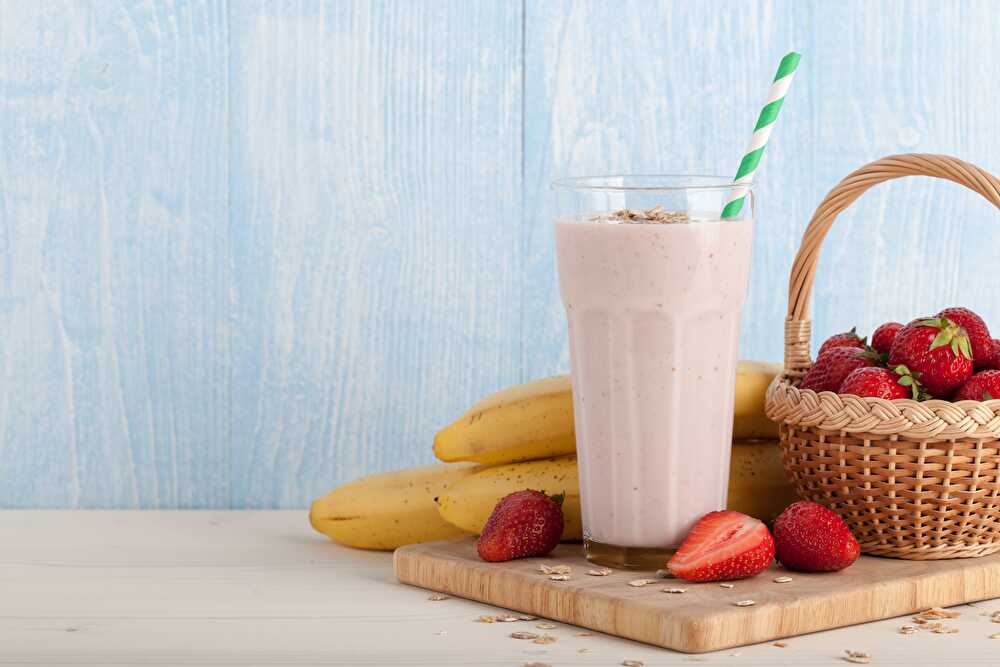 image Smoothie Fraise Banane Multivitaminé