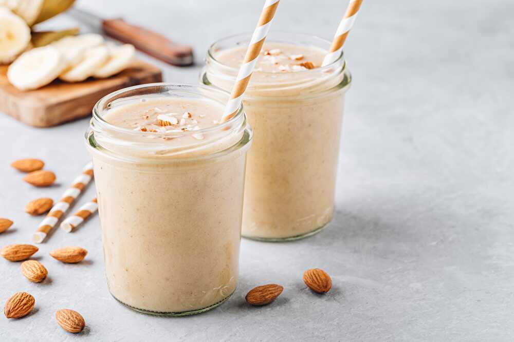 image Smoothie Noix de coco, Dattes, Amandes et Bananes