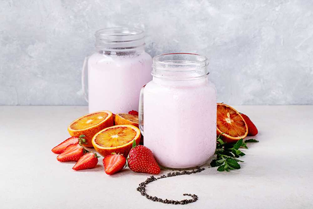 image Smoothie Orange et Fraise