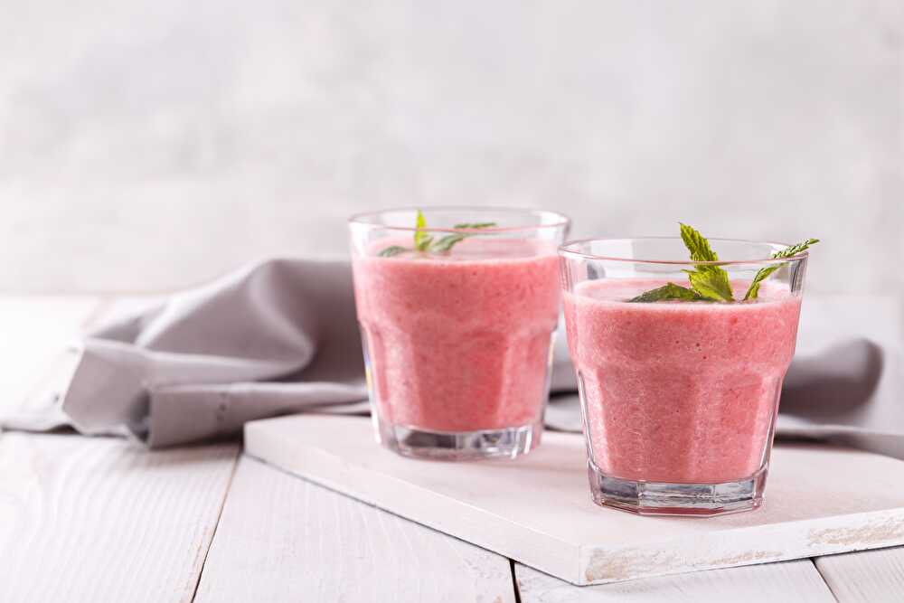 image Smoothie de Fraise au Lait d'Amande