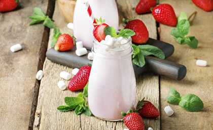 Smoothie gourmand aux Fraises