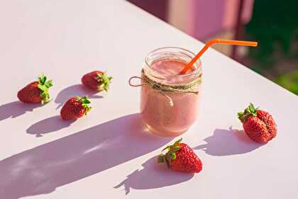 Smoothie Fraise pomme et bonne humeur