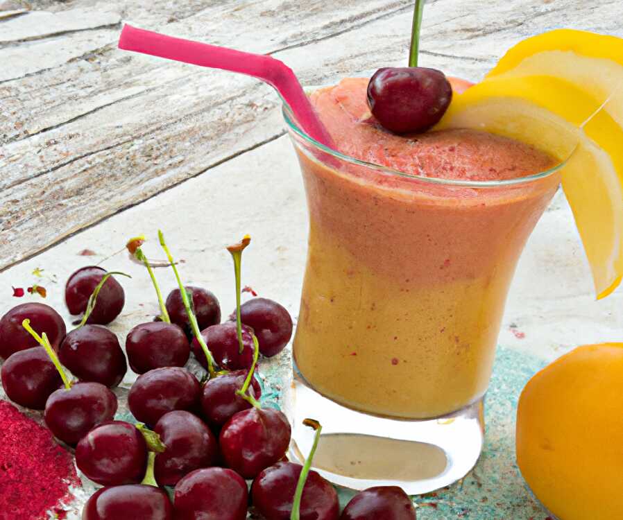 image Smoothie Mangue Cerise et Citron