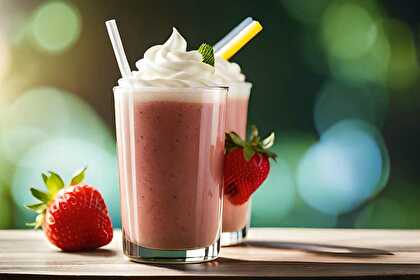 Milkshake Fraise avec Chantilly