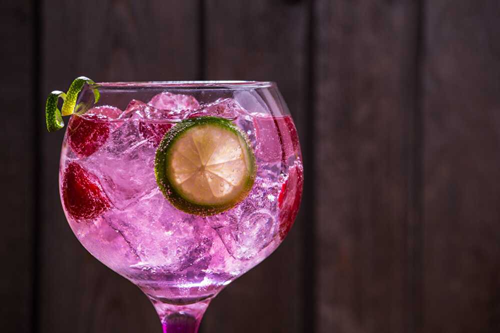 image Pink Gin Tonic aux Framboises et Citron Vert