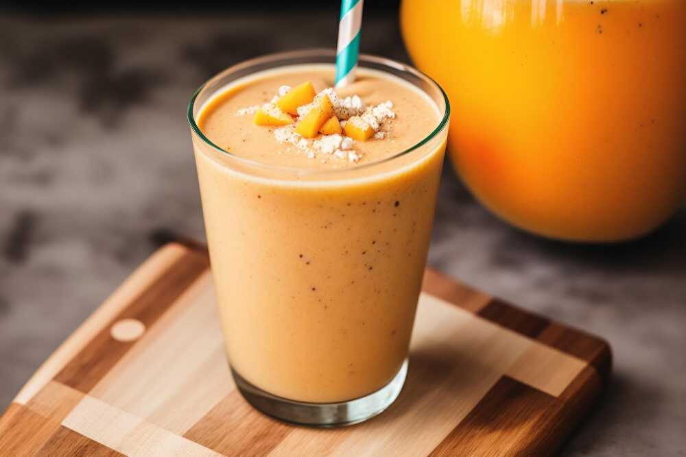 Smoothie Ricoré au lait : mangue et fleur d'oranger - Recette