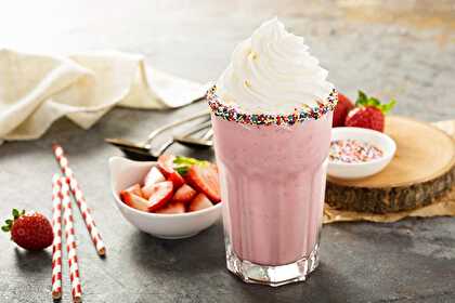 Milkshake aux Fraises spécial goûter des enfants