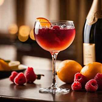 Cocktail Pétillant au Cognac et Framboise