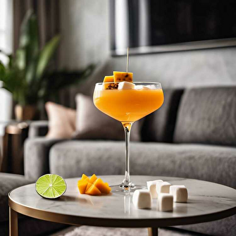 Cocktail Mangue, Passion et Guimauve Sans Alcool