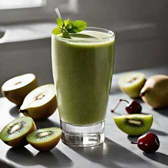 Smoothie Exotique Kiwi, Cerise et Poire