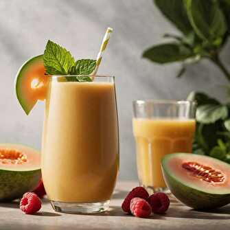 Smoothie Melon, Framboise et Gingembre