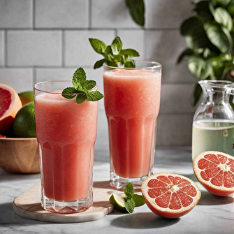 Smoothie Pamplemousse et Pastèque au Cidre